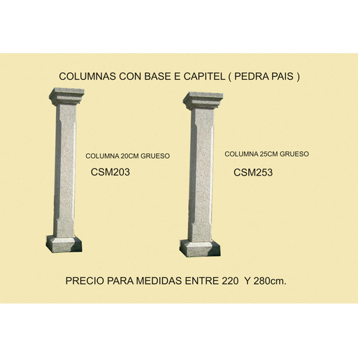 COLUMNAS PIEDRA MOD.CSM203 LOFRE